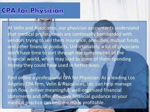 Best Tax Accounting for Doctors