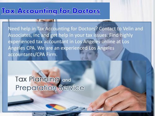 Best Tax Accounting for Doctors