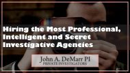 Most Professional, Intelligent Investigative Agencies