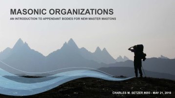 Introduction to Appendant Bodies - Masonic Education - May 21, 2018