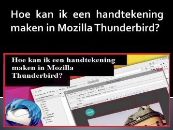 Hoe kan ik een handtekening maken in Mozilla Thunderbird