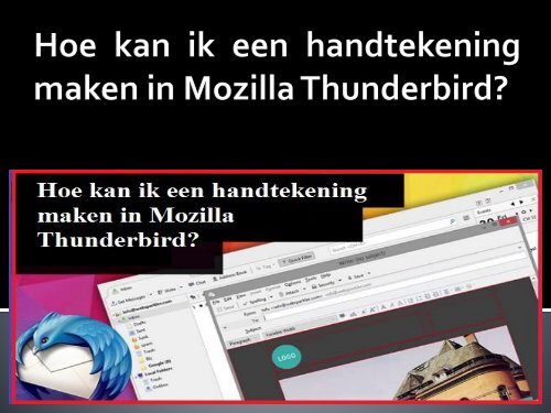 Hoe kan ik een handtekening maken in Mozilla Thunderbird?