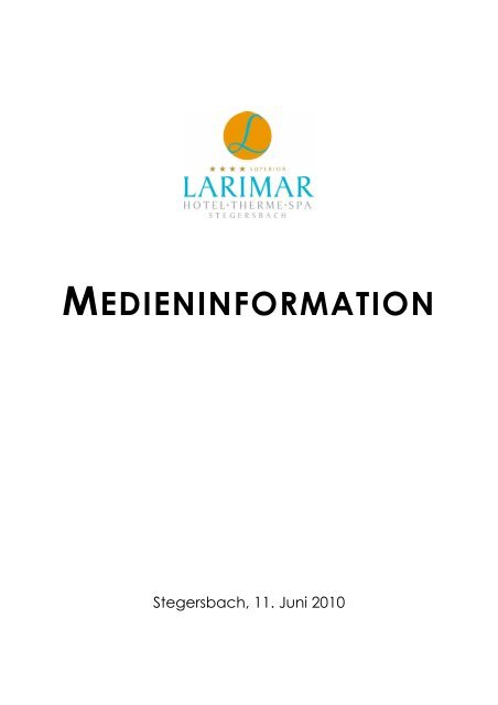 MEDIENINFORMATION - Allegria