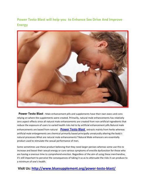   Achieve Maximum Sexual Pleasure  & Natural Testosterone Power Testo Blast