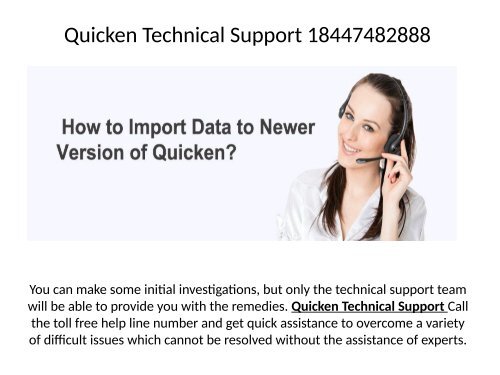Quicken Customer Service Helpline Number 18447482888
