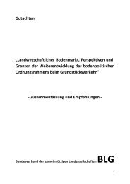 Der landwirtschaftliche Bodenmarkt â Perspektiven und Grenzen ...