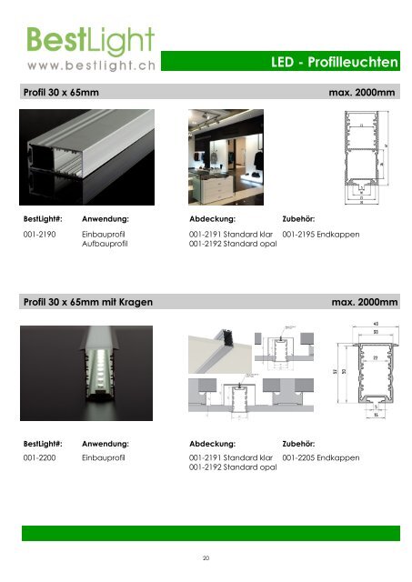 LED-Profilleuchten 2018