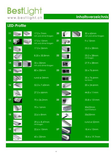 LED-Profilleuchten 2018