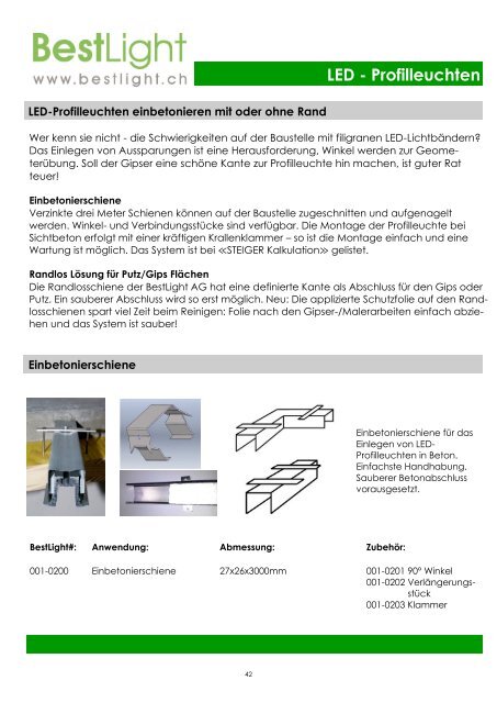 LED-Profilleuchten 2018