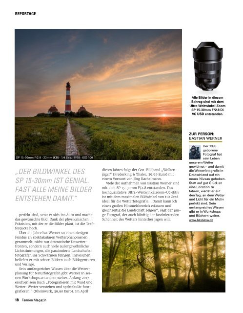 Tamron Magazin Ausgabe 6 Frühling 2018