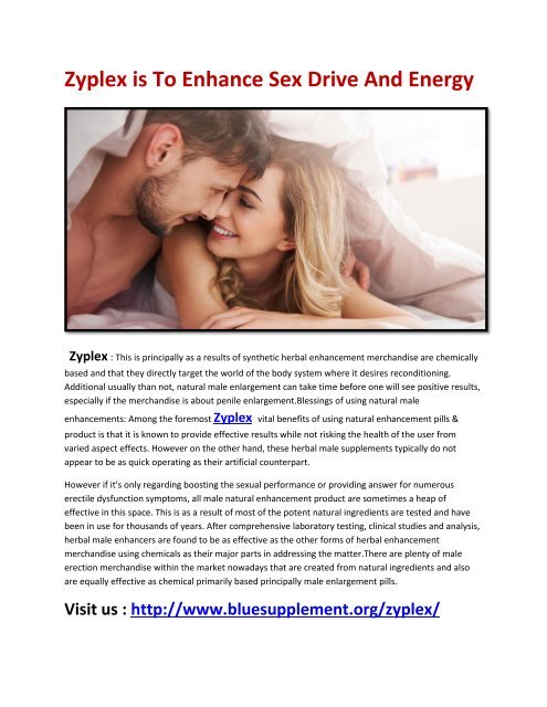  Zyplex will help you to Supercharge Your Sex Life & Amplify Pleasure