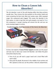 How to Clean a Canon Ink Absorber