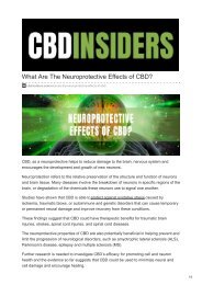 What Are The Neuroprotective Effects of CBD