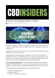 What Are The Neurogenic Effects of CBD