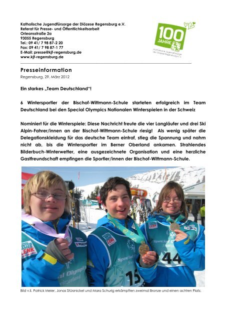 Ein starkes "Team Deutschland" - Bischof-Wittmann-Schule