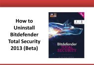 How to Uninstall Bitdefender Total Security 2013