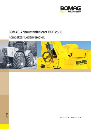 BOMAG Anbaustabilisierer BSF 2500. Kompakter Bodenveredler.