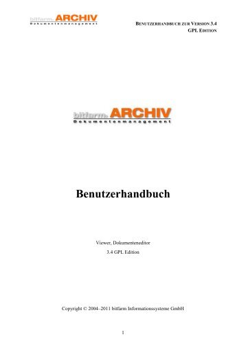 Viewer-Handbuch TNG - bitfarm-Archiv Dokumentenmanagement