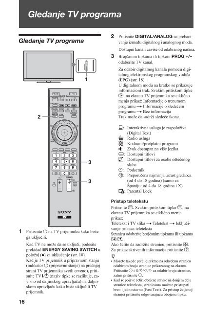 Sony KDL-46HX800 - KDL-46HX800 Mode d'emploi Serbe