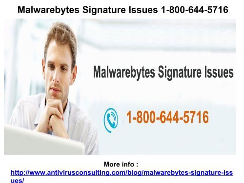 Malwarebytes Signature Issues 1-800-644-5716