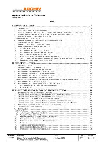 III. Erweiterte Konfiguration und Troubleshooting - bitfarm-Archiv ...