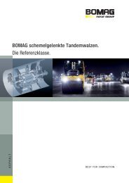 BOMAG schemelgelenkte Tandemwalzen. Die Referenzklasse.