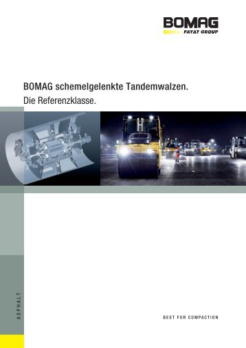 BOMAG schemelgelenkte Tandemwalzen. Die Referenzklasse.