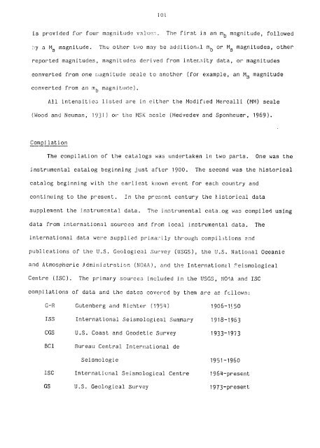 catalogo de terremotos para america del sur catalog of earthquakes ...