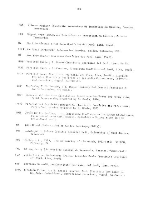 catalogo de terremotos para america del sur catalog of earthquakes ...