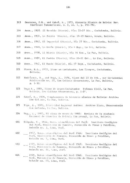 catalogo de terremotos para america del sur catalog of earthquakes ...