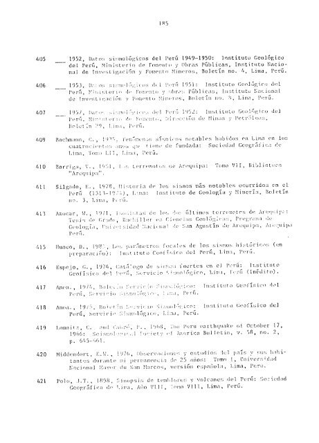 catalogo de terremotos para america del sur catalog of earthquakes ...