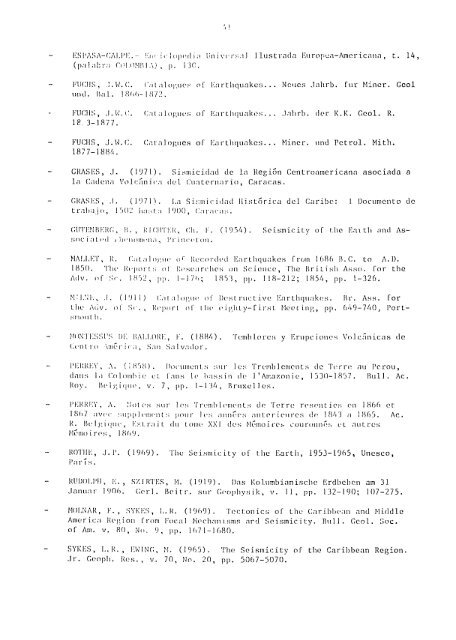 catalogo de terremotos para america del sur catalog of earthquakes ...