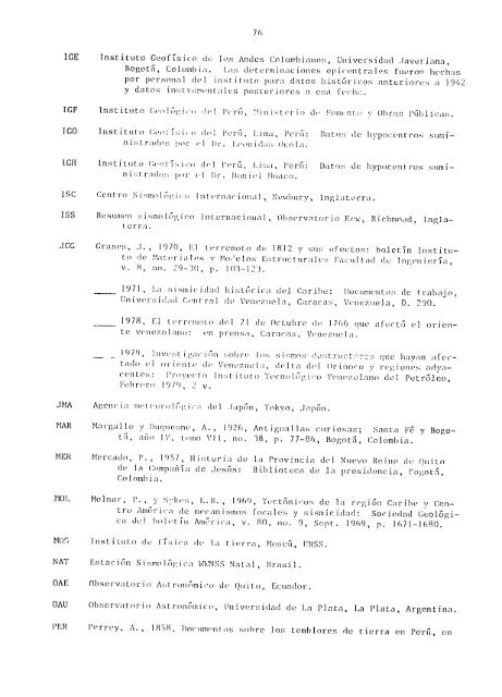 catalogo de terremotos para america del sur catalog of earthquakes ...