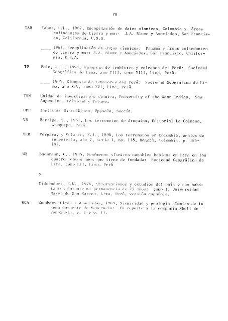 catalogo de terremotos para america del sur catalog of earthquakes ...