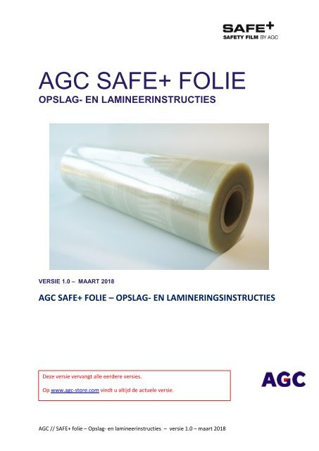 SAFE+ Opslag- en lamineerinstructies