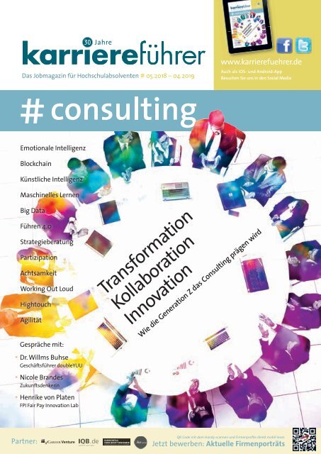 karriereführer consulting 2018.2019: Transformation, Kollaboration, Innovation