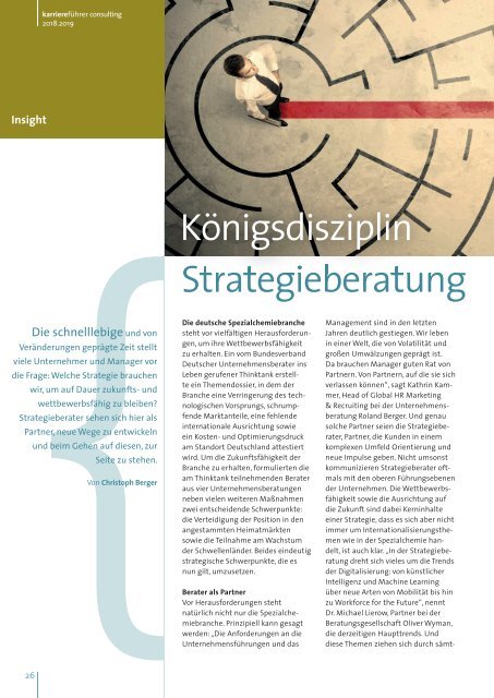 karriereführer consulting 2018.2019: Transformation, Kollaboration, Innovation