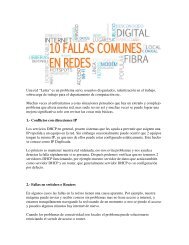 Fallas comunes en la red LAN