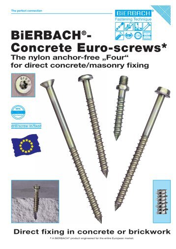 BiERBACH®- Concrete Euro-screws* - BiERBACH GmbH & Co. KG ...