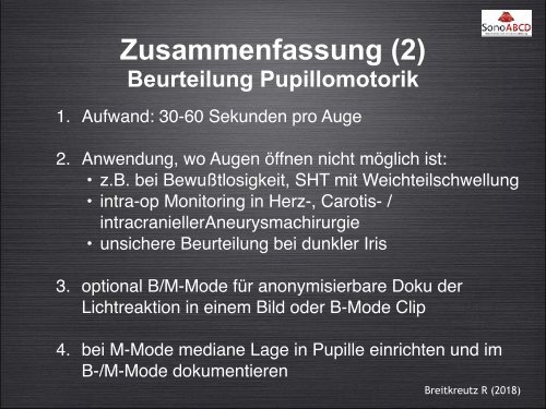 D-Probleme: Sonoskopie des ONSD, Pupillomotorik und mehr....