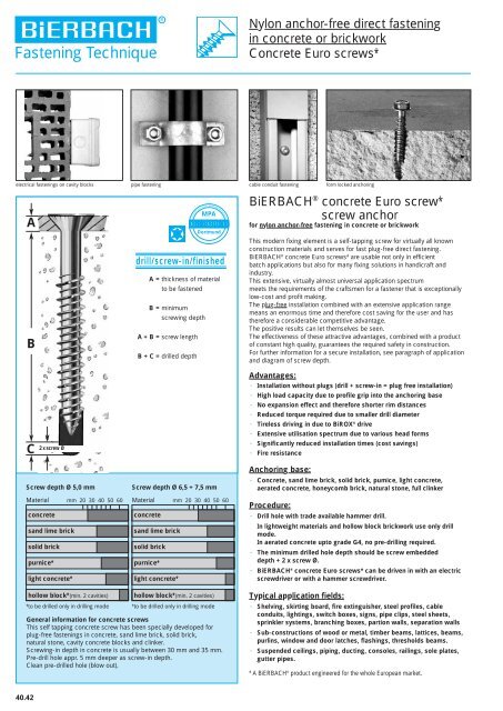 New - BiERBACH GmbH & Co. KG Befestigungstechnik