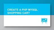 How to Create a Simple PHP MYSQL Shopping Cart