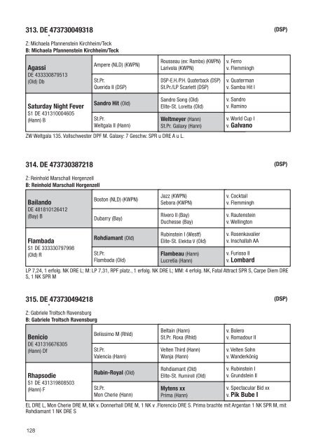 Fohlenschaukatalog Warmblut 2018