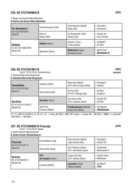 Fohlenschaukatalog Warmblut 2018