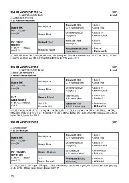 Fohlenschaukatalog Warmblut 2018