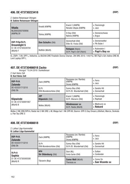 Fohlenschaukatalog Warmblut 2018