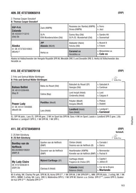 Fohlenschaukatalog Warmblut 2018