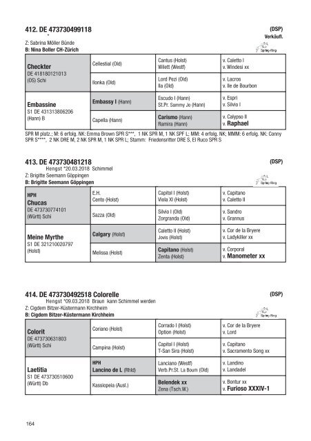 Fohlenschaukatalog Warmblut 2018