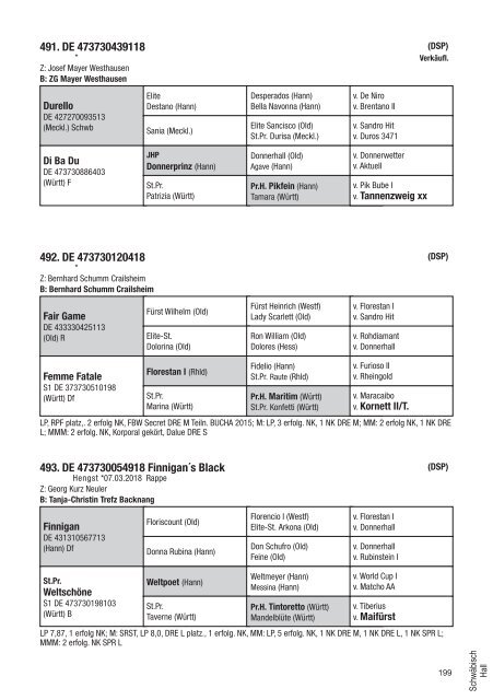 Fohlenschaukatalog Warmblut 2018