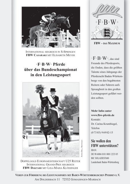 Fohlenschaukatalog Warmblut 2018